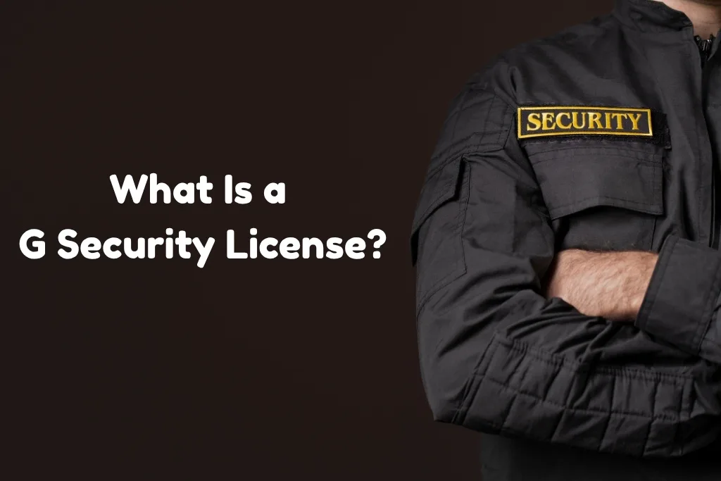 Security officer with uniform and G Security License badge, representing Florida security license requirements