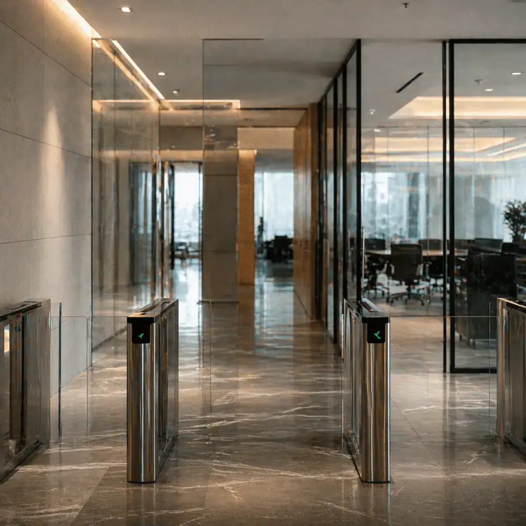 Modern corporate lobby