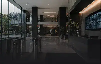 Modern corporate lobby