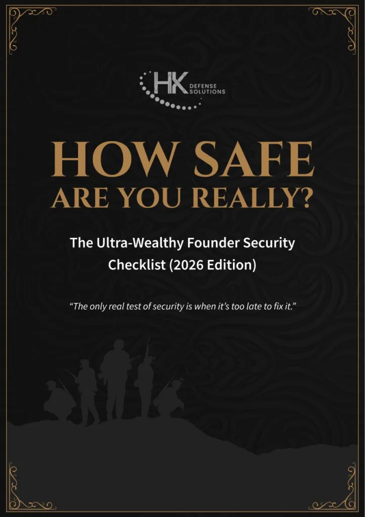 Cover of HK Defense Solutions Ultra-Wealthy Founder Security Checklist