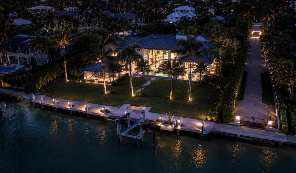 Port Royal canal-front estate with private dock illustrating the waterborne approach to Naples estates
