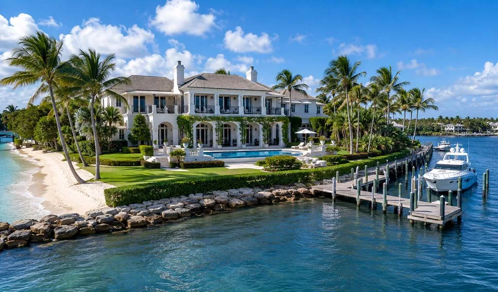 Ultra-luxury trophy estate in Manalapan overlooking the Atlantic Ocean and Intracoastal Waterway