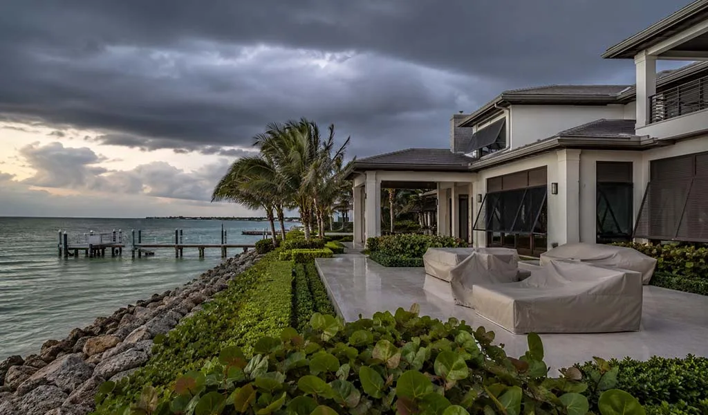 Luxury Naples waterfront estate prepared for hurricane season along the Gulf Coast