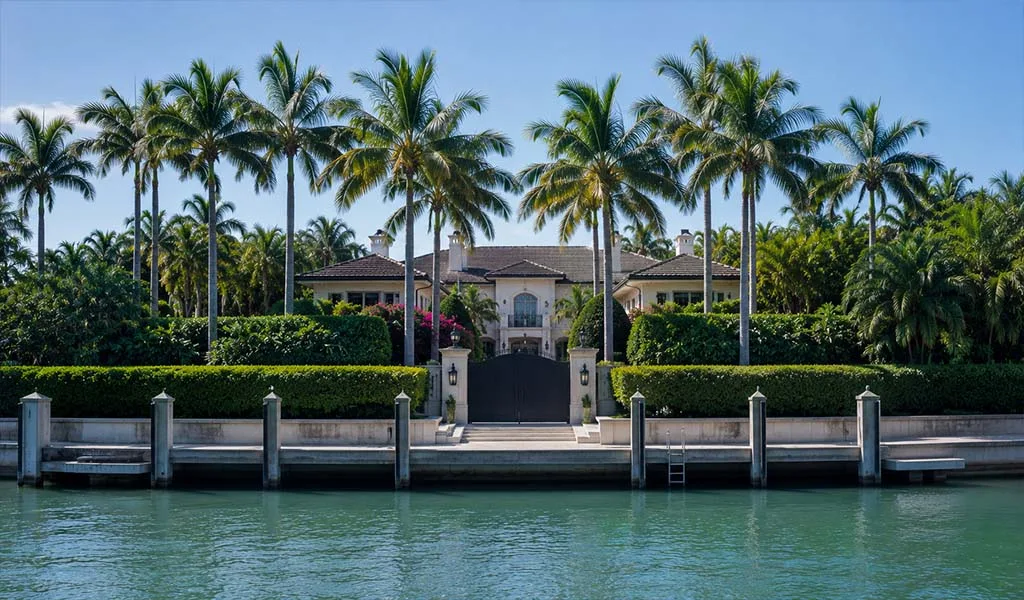 Luxury Palm Beach Island estate secured during the seasonal off-season