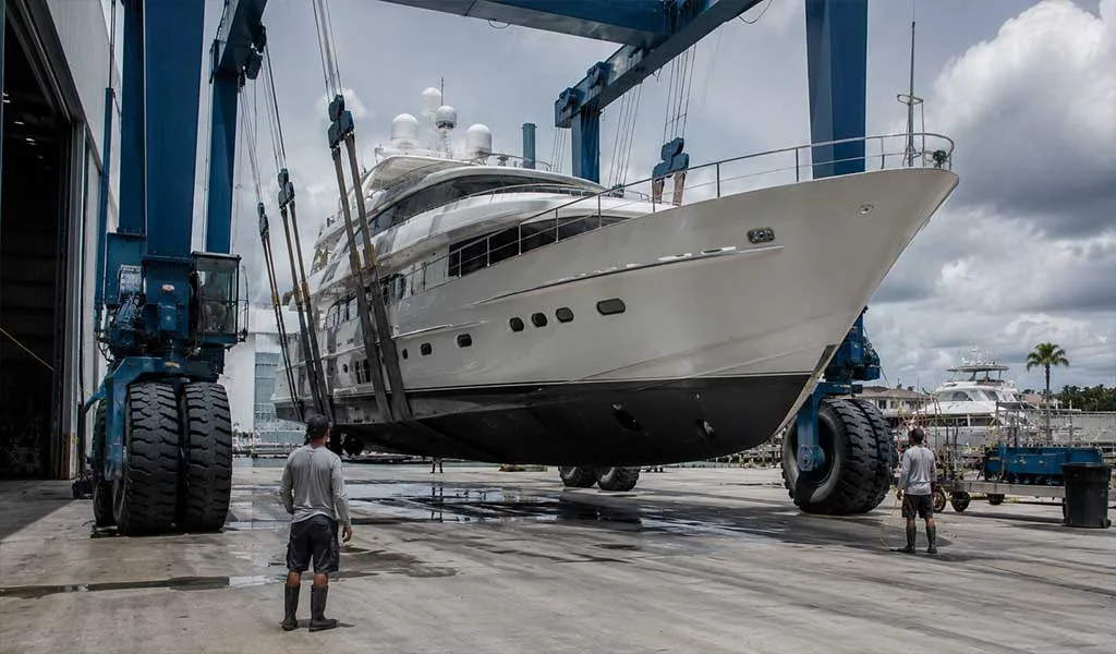 Superyacht Haul-Out Before Hurricane Season